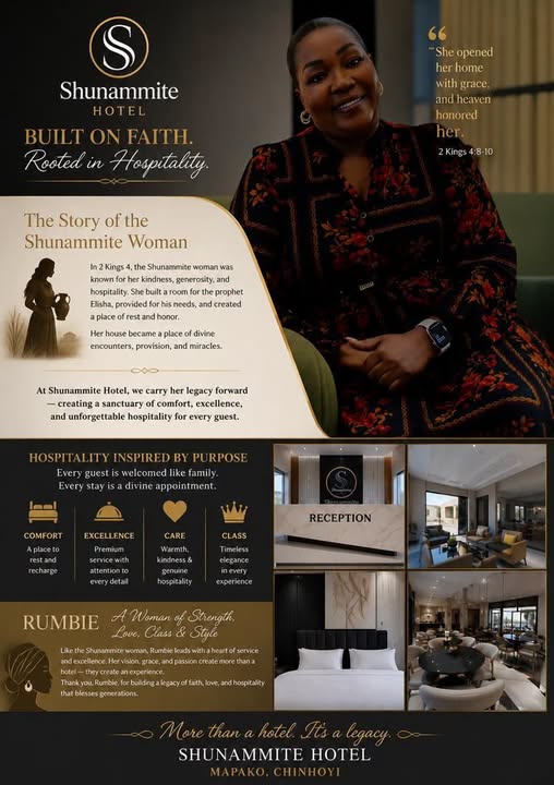 The story and hospitality values of Shunammite Hotel